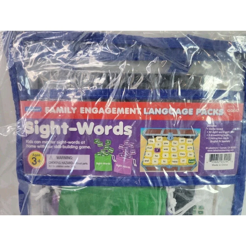 Lakeshore Family Engagement Language Pack Sight-Words Game GG642 Ages 3+